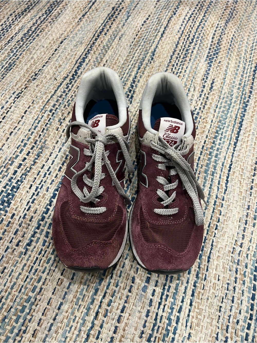 New Balance Burgundy and Gray Retro Running Shoes